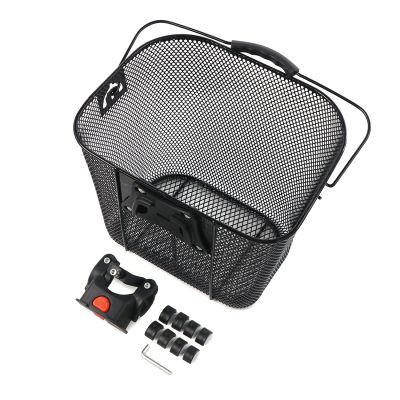 2. Wozinsky WKM-MM metal handlebar bicycle basket - black