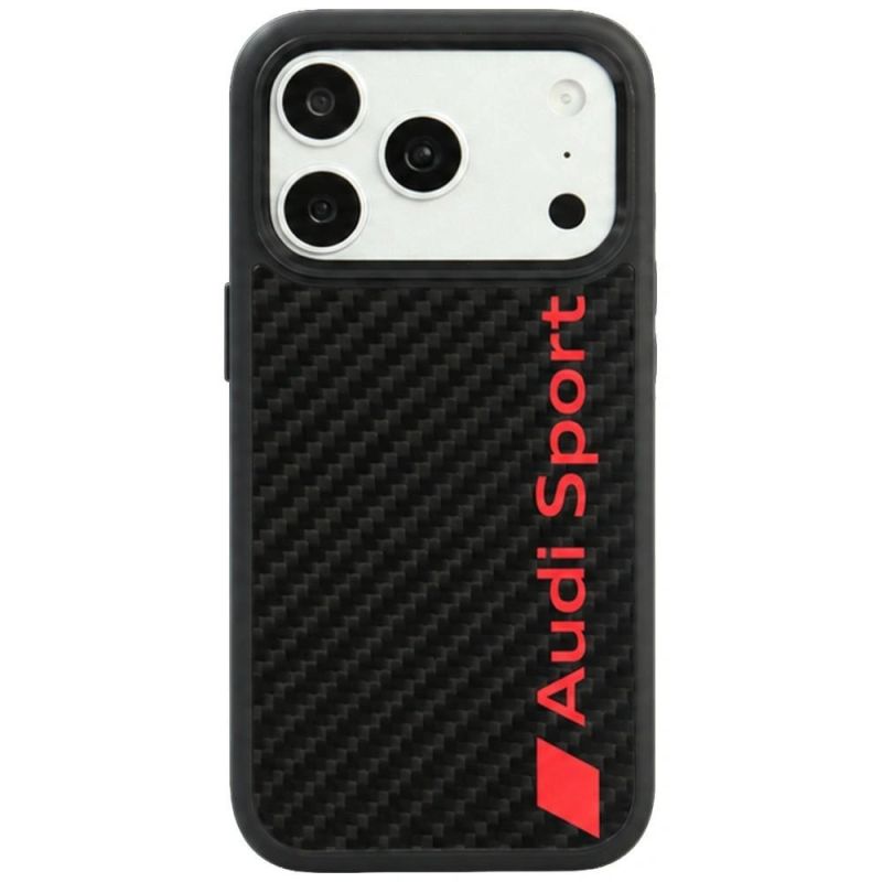 Audi R8 Carbon Fiber MagSafe Case for iPhone 18 Pro / 17 Pro - Black