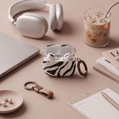 8. Tech-Protect Lamano case for AirPods 4 / 5 - black and beige