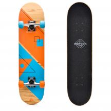 METEOR WOODEN SKATEBOARD orange/blue