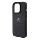 6. Mercedes Benz Crossed Lines Pattern Leather MagSafe case for iPhone 15 Pro - black
