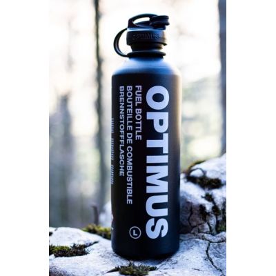 3. Optimus 8021022 Camping Stove Accessory 1L 251g Aluminum Black Fuel Bottle