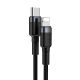 3. Baseus CATLKLF-G1 Lightning - USB-C PD QC cable 18W 480Mb/s 1m - black and gray