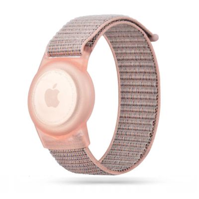 3. Tech-Protect Nylon Strap for Kids for Apple AirTag - Pink