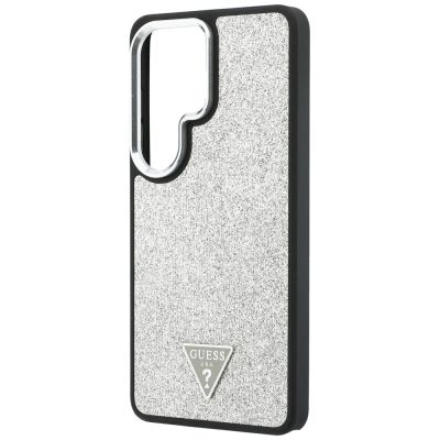 6. Guess Fixed Glitter Triangle MagSafe case for Samsung Galaxy S26 Ultra - silver