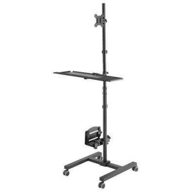 2. Maclean professional stand trolley, mobile computer station on wheels, max 17"-32", max 20kg, MC-793