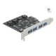 2. DeLOCK PCI Express x1 Card to 4 x external USB Type-A female SuperSpeed USB (USB 3.2 Gen 1)