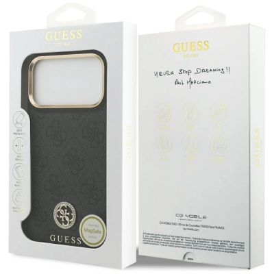 8. Guess 4G Strass Logo MagSafe Case for iPhone 17 Pro Max - Black