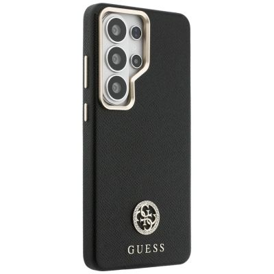 4. Guess Rhinestone Round Logo MagSafe Case for Samsung Galaxy S26 Ultra - Black
