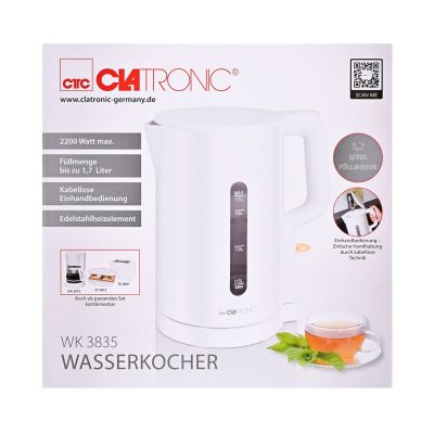 4. Electric kettle 1.7L WK 3835 CLATRONIC white