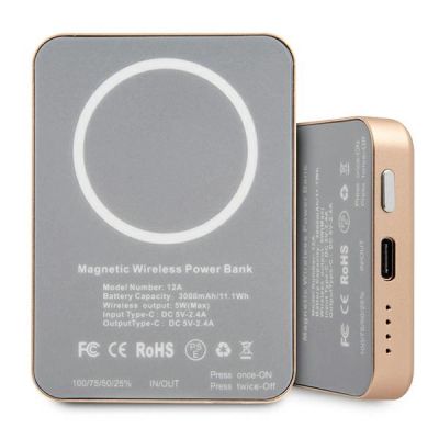 3. Guess Inductive Power Bank 5W GUPBMSVSLG 3000mAh gold/gold MagSafe