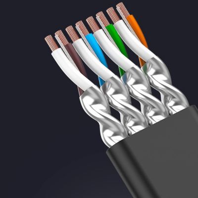 20. Ugreen Flat Cable Internet Network Cable Ethernet Patchcord RJ45 Cat 7 STP LAN 10 Gbps 10m Black (NW106 11265)