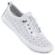 Women's leather openwork shoes, white, T.Sokolski 1302