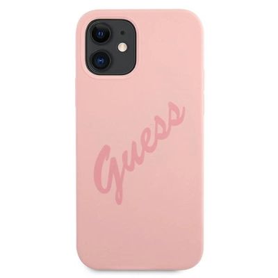 3. Guess GUHCP12SLSVSPI iPhone 12 mini 5.4" pink/pink hardcase Script Vintage