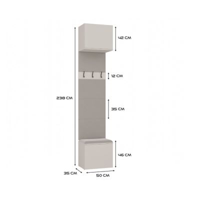 5. WARDROBE HAGUE III 1SZ2W CASHMERE