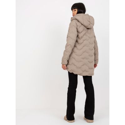 3. Beige down winter jacket with hood (NM-KR-P22-6632-62.00P)