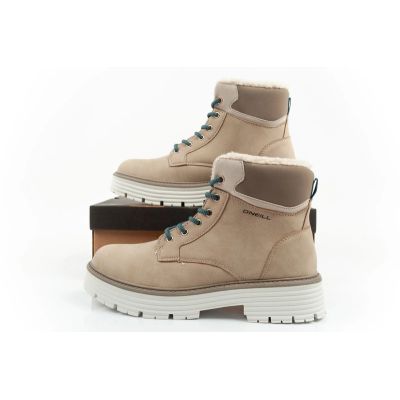 19. O'neill winter boots women's hiking boots ankle boots insulated fashionable beige white