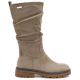 2. Women's warm, crinkled suede boots, beige M.Daszyński SA259-3