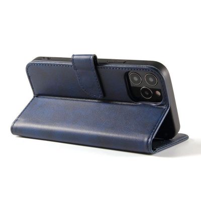 4. Magnet Case elegant case cover with a flap and stand function for Samsung Galaxy A03s (166.5) blue