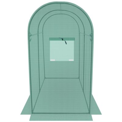 39. GREENHOUSE GARDEN TUNNEL TWO ENTRANCES FOR TOMATOES AND CUCUMBERS 200x100x180CM GREEN