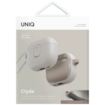5. Uniq Clyde Lock Case for AirPods 4 - Beige