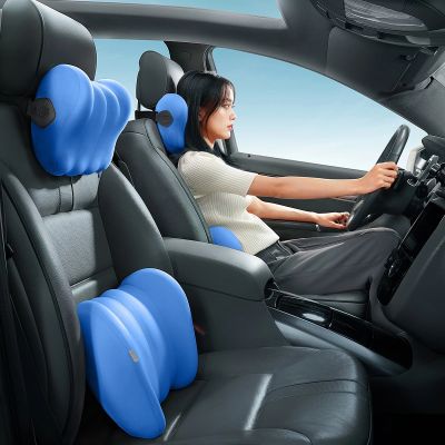 7. Baseus ComfortRide car lumbar pillow - blue
