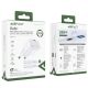 7. Acefast A73 Mini PD 20W GaN wall charger + USB-C cable - white