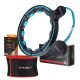 MAGNETIC HULA HOP SET BLACK/TURQUOISE HHM17 WITH HMS COUNTER + SLIMMING BELT BR163 RED