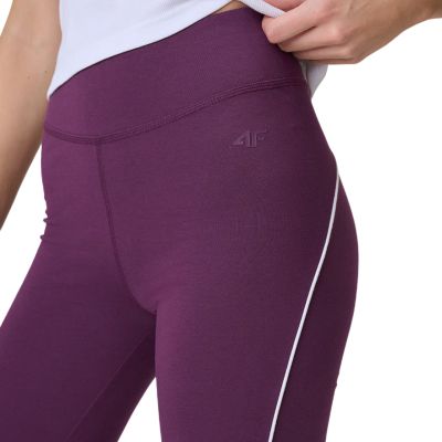 4. Women's leggings 4F CAS F260 burgundy 4FWSS26TTIGF260 60S