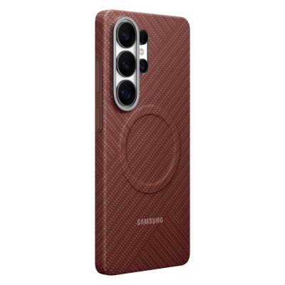 3. Samsung Carbon Magnet Case for Samsung Galaxy S26 Ultra, MagSafe Compatible - Red