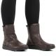 12. Rieker Z0074-25 comfortable brown waterproof women's ankle boots