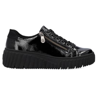 7. Rieker W N2501-00 black wedge shoes
