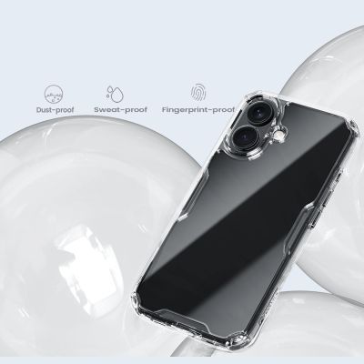 13. Nillkin Nature Pro Case for iPhone 16 - transparent and white