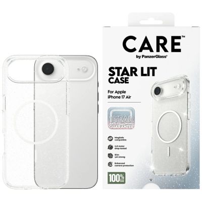 CARE by PanzerGlass Flagship Urban Explorer Case w. White MagSafe for iPhone Air - Clear Glitter