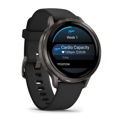 10. Garmin Venu 4 3.05 cm (1.2") AMOLED 41 mm Digital 390 x 390 px Touchscreen Black Wi-Fi GPS