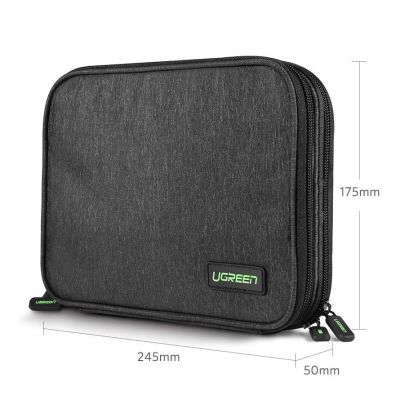 8. Ugreen case box for hard drive HDD SSD phone cables accessories 24.5 x 17.5 x 5 cm gray (50147 LP149)