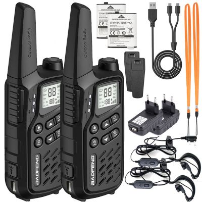 4. Baofeng BF-T25E walkie-talkie black, 2 pieces
