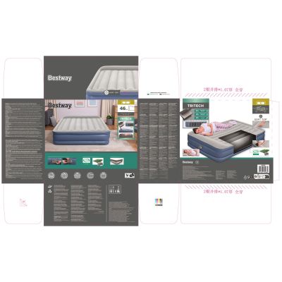 21. Bestway 67630 / 23 Air Mattress Double Mattress Blue, White Unisex