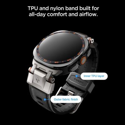 6. Spigen DuraPro Armor Samsung Galaxy Watch Ultra 47mm Strap - Black