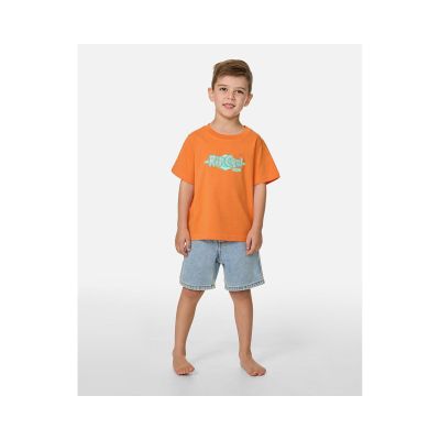 3. RIP CURL Ride The Wave Logo Tee - Boy Orange