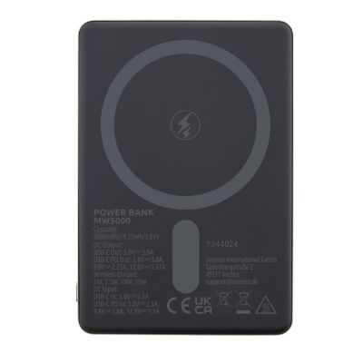 10. Intenso Magnetic Wireless Power Bank 5000 mAh Gray USB-C