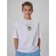 Boy's loose T-shirt with print 4F 4FJRSS26TTSHM4276-10S