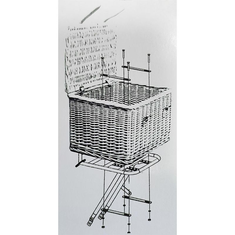 9. WICKER BICYCLE BASKET FOR THE FRONT 45x30x25cm BICYCLE GEAR