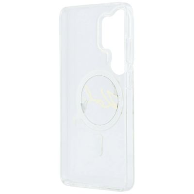 7. Karl Lagerfeld IML KC Script MagSafe Case for Samsung Galaxy S26 Ultra - Transparent