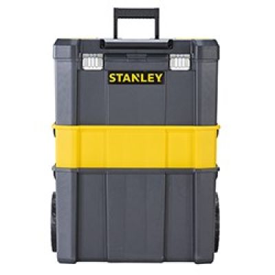 7. Stanley Essential Hard Tool Case Plastic Gray, Yellow