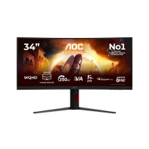 AOC G4 CU34G4ZCA Computer Monitor 86.4 cm (34") 3440 x 1440 px Wide Quad HD Black, Red