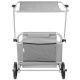 41. FOLDABLE BEACH CHAIR WITH CANOPY ON WHEELS 116x62x62-90CM GRAY