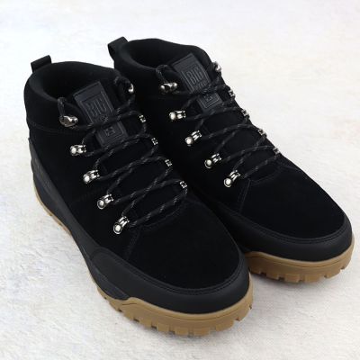 3. Men's leather boots, unlined, black, Big Star SS174265