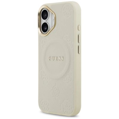 2. Guess Peony Hot Stamp MagSafe iPhone 17 Case - Beige