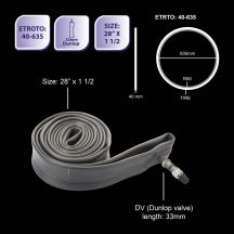 BICYCLE TUBES 28x1 1/2 DV BICYCLE GEAR